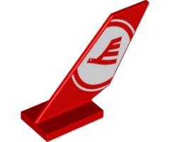 Tail Shuttle with Red Airline Bird on White Circle Background Pattern on Both Sides