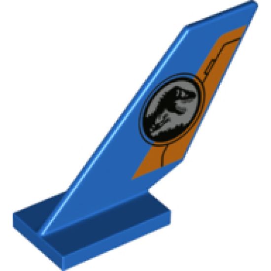 Tail Shuttle with Orange Trim and Silver Jurassic World Logo Pattern on Both Sides