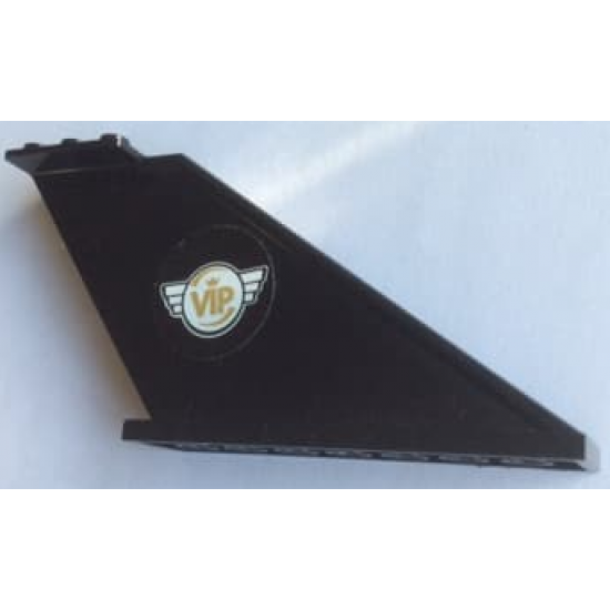 Tail 12 x 2 x 5 with Gold 'VIP' in White Wing Logo Pattern on Both Sides (Stickers) - Set 60102
