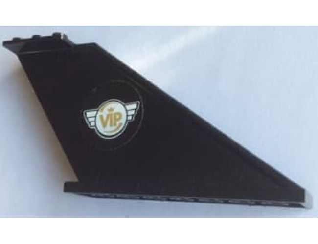 Tail 12 x 2 x 5 with Gold 'VIP' in White Wing Logo Pattern on Both Sides (Stickers) - Set 60102