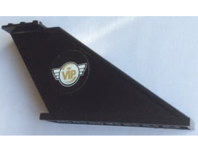 Tail 12 x 2 x 5 with Gold 'VIP' in White Wing Logo Pattern on Both Sides (Stickers) - Set 60102