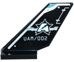 Tail Shuttle with 'UAM/002' and Ultra Agents Logo Pattern on Both Sides (Stickers) - Set 70170