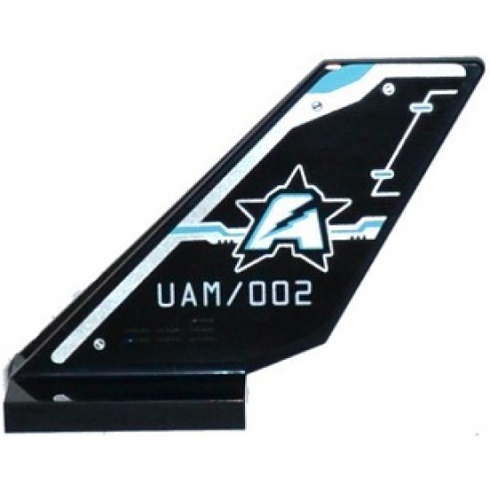 Tail Shuttle with 'UAM/002' and Ultra Agents Logo Pattern on Both Sides (Stickers) - Set 70170