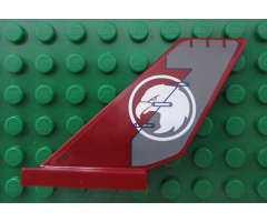 Tail Shuttle with White Eagle Head in Circle Pattern on Both Sides (Stickers) - Set 7307