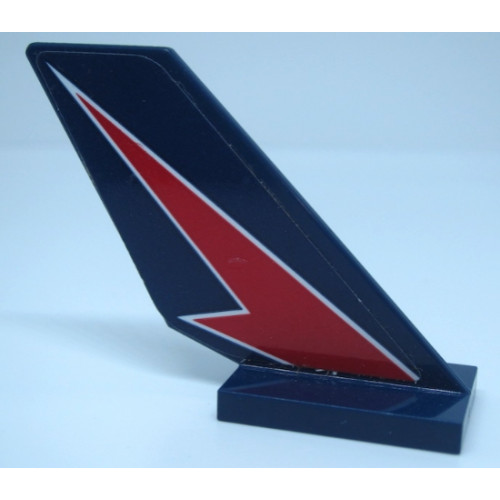 Tail Shuttle with Red Lightning on Dark Blue Background Pattern Model Left Side (Sticker) - Set 60177