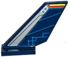 Tail Shuttle with Silver Edge and Dark Blue Rudder with Circuitry Pattern on Left Side (Sticker) - Set 70315