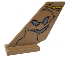 Tail Shuttle with Scarecrow Face Pattern on Both Sides (Stickers) - Set 7786