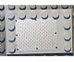 Tile, Modified 4 x 6 with Studs on Edges with Black Rivets on Silver Tread Plate Pattern (Sticker) - Sets 7632 / 7945