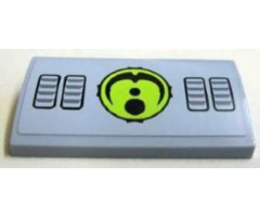 Slope, Curved 2 x 4 x 2/3 with Bottom Tubes with 4 Vents and Alien Insignia Pattern (Sticker) - Set 7065