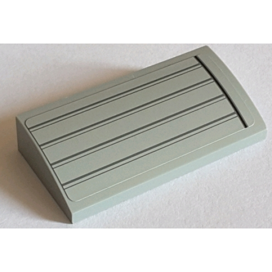 Slope, Curved 2 x 4 x 2/3 with Bottom Tubes with Dark Bluish Gray Lines and Black Line on Right Side Pattern (Sticker) - Set 75060