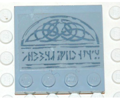 Tile, Modified 4 x 4 with Studs on Edge with Runes/Engraving Pattern (Sticker) - Set 4766