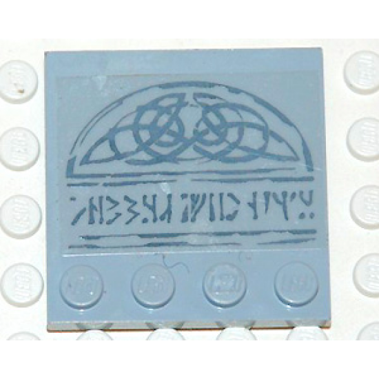 Tile, Modified 4 x 4 with Studs on Edge with Runes/Engraving Pattern (Sticker) - Set 4766