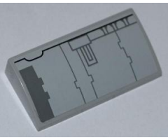 Slope, Curved 2 x 4 x 2/3 with Bottom Tubes with SW Millennium Falcon Pattern 3 (Sticker) - Sets 7965 / 75105