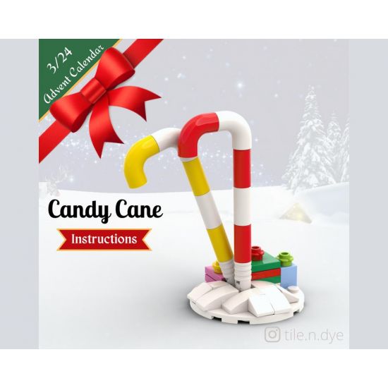 Christmas Candy Cane - LEGO CHRISTMAS MOC INSTRUCTIONS