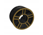 Wheel 11mm D. x 6mm with 5 Spokes with Gold Outline Pattern