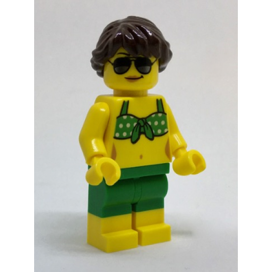 Beachgoer - Green Bikini Top and Shorts