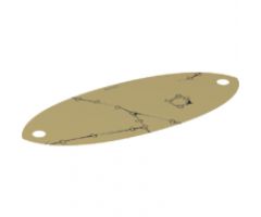 Cloth Sail Oval 6 x 14 with Rips and Clamps Pattern