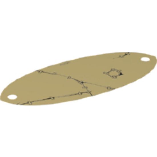 Cloth Sail Oval 6 x 14 with Rips and Clamps Pattern