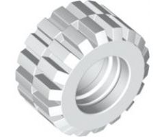 Tire & Tread 21mm D. x 12mm - Offset Tread Small Wide, Beveled Tread Edge