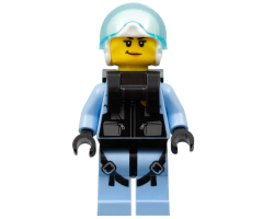 Sky Police - Jet Pilot, Female with Neck Bracket (for Parachute)