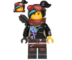Lucy Wyldstyle with Black Quiver, Reddish Brown Scarf and Goggles, Open Mouth  Smile / Angry