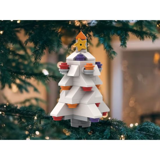 White Xmas Tree Ornament (More Affordable)