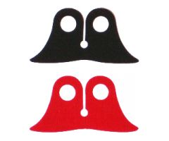 Minifigure Cape Cloth, Pointed Collar with Black and Red Sides