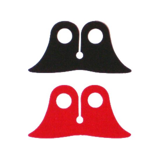 Minifigure Cape Cloth, Pointed Collar with Black and Red Sides