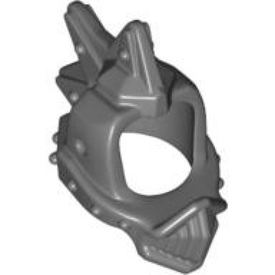 Minifigure, Headgear Helmet Spiked Top with Grille and Open Front and Back