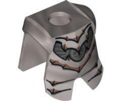 Minifigure, Body Wear Armor Breastplate with Leg Protection, Copper Bats and Pearl Dark Gray Trim Pattern