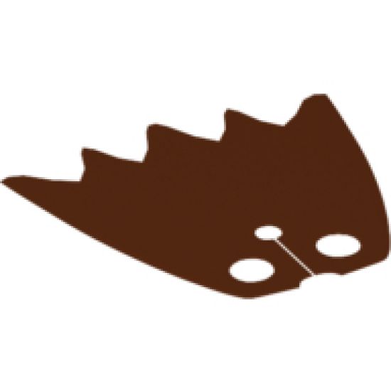 Minifigure, Body Wear Cape Cloth, Scalloped 5 Points (Batman) - Traditional Starched Fabric