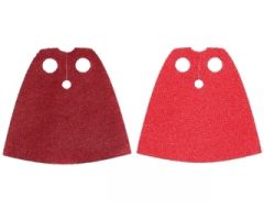 Minifigure, Body Wear Cape Cloth, Standard with Dark Red and Red Sides - Spongy Stretchable Fabric