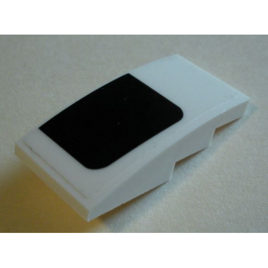 Slope, Curved 4 x 2 with Black Rectangle Curved Outer Edges Pattern Model Right Side (Sticker) - Set 75895