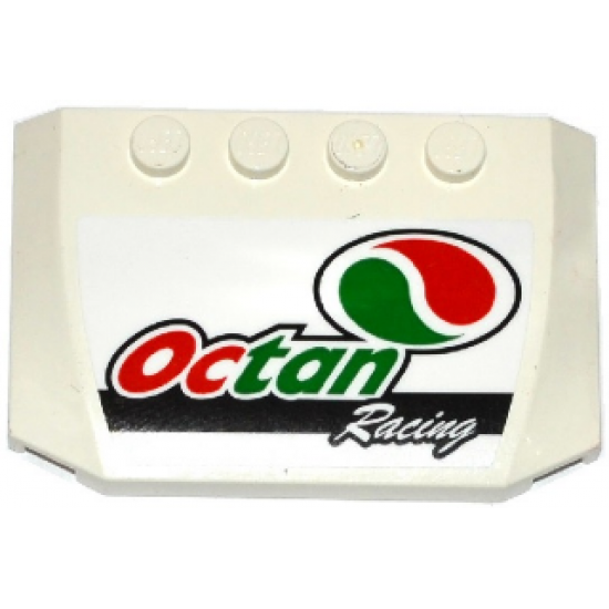 Wedge 4 x 6 x 2/3 Triple Curved with Octan Logo and 'Octan Racing' Pattern (Sticker) - Set 60115