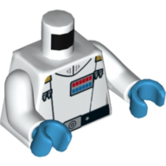 Torso SW Imperial Officer 9 Pattern (Admiral Thrawn) / White Arms / Dark Azure Hands