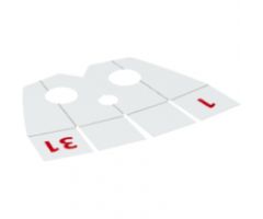Minifigure, Body Wear Cape Cloth, Collar with 4 Square Strips with Calendar Numbers Pattern