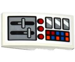 Slope, Curved 4 x 2 with Airplane Control Panel Pattern (Sticker) - Set 60104