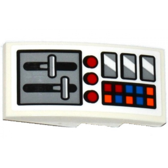 Slope, Curved 4 x 2 with Airplane Control Panel Pattern (Sticker) - Set 60104