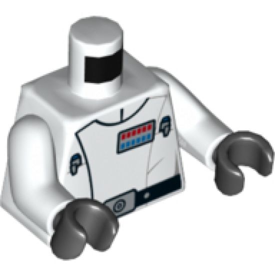 Torso SW Imperial Officer 10 Pattern (Director Krennic) / White Arms / Black Hands