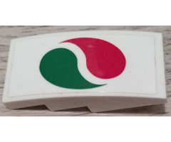 Slope, Curved 4 x 2 with Octan Logo Pattern (Sticker) - Set 60132