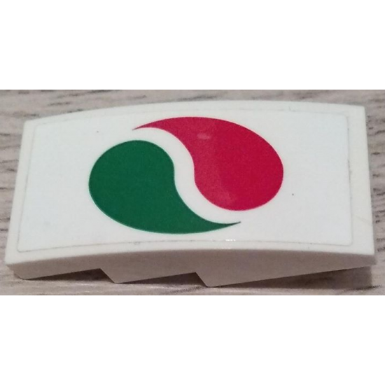 Slope, Curved 4 x 2 with Octan Logo Pattern (Sticker) - Set 60132