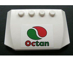 Wedge 4 x 6 x 2/3 Triple Curved with Octan Logo Pattern (Sticker) - Set 3180