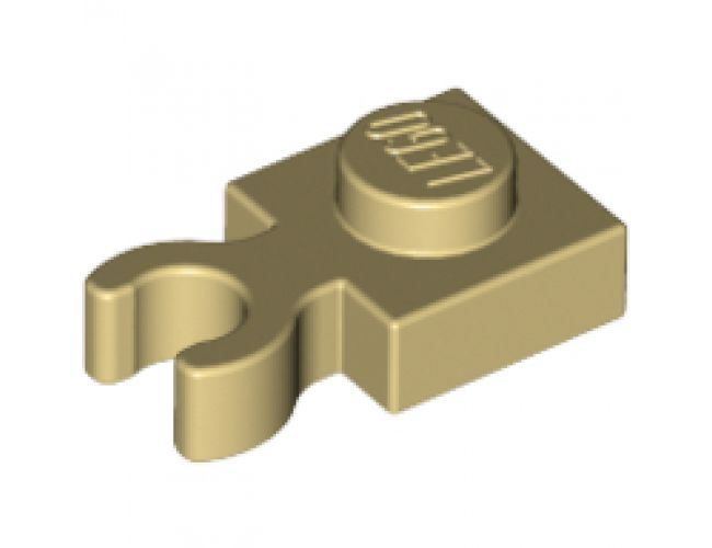 Plate, Modified 1 x 1 with Open O Clip Thick (Vertical Grip)