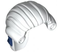 Minifigure, Hair Long Tied Back with Dark Blue Ribbon Pattern (Revolutionary Soldier)