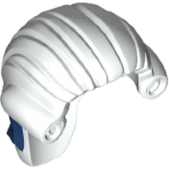 Minifigure, Hair Long Tied Back with Dark Blue Ribbon Pattern (Revolutionary Soldier)