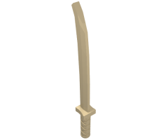 Minifigure, Weapon Sword, Shamshir/Katana (Square Guard) with Uncapped Pommel and Hole in Hilt