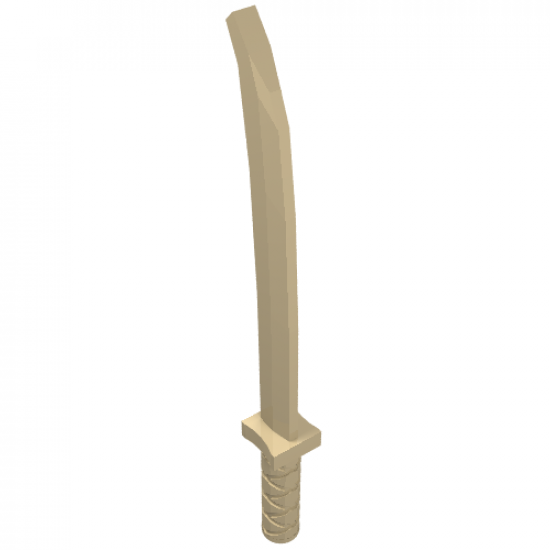 Minifigure, Weapon Sword, Shamshir/Katana (Square Guard) with Uncapped Pommel and Hole in Hilt