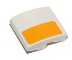 Slope, Curved 2 x 2 with Bright Light Orange Stripe Pattern Model Left Side (Sticker) - Set 75053
