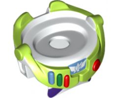 Minifigure, Body Wear Spacesuit with Lime Trim and Colored Buttons Pattern (Buzz Lightyear)