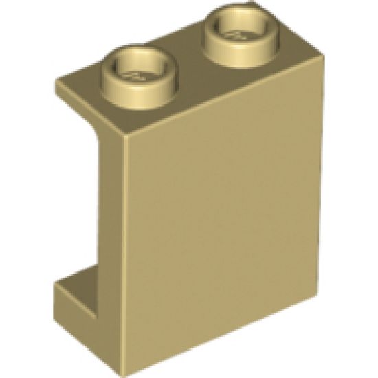 Panel 1 x 2 x 2 with Side Supports - Hollow Studs